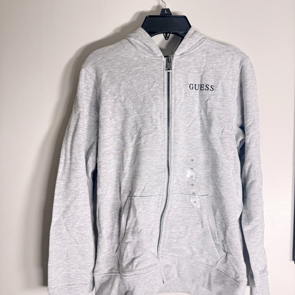 GUESS Big Boys Triangle Logo French Terry Zip Hoodie Guess Kids Hoodies 12, 16 - Picture 7 of 10